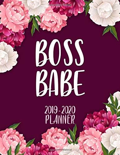 Boss Babe 2019-2020 Planner: Cute Floral Peonies Bordeaux Daily, Weekly and Monthly Planner. Pretty Two Year Organizer, Schedule and Agenda with ... Vision Boards, ... (Female Empowerment Gifts) Paperback – December 19, 2018