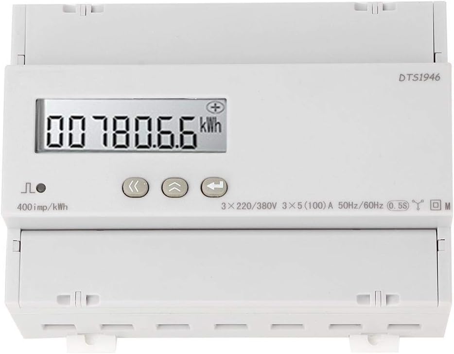 DTS1946 Rail Mounted Electric Energy Meter Three-Phase Four-Wire LCD Display 3x5(100) A Din-Rail Electronic Energy Meter(with Communication)