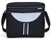 MIER Insulated lunch Box Bag Adult Men and Women Soft Cooler Bag with Shoulder Strap, Leakproof Liner, 16can(Black)