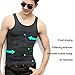 Odoland Men's Body Shaper Slimming Shirt Tummy Vest Thermal Compression Base Layer Slim Muscle Tank Top Shapewear, Gray, M