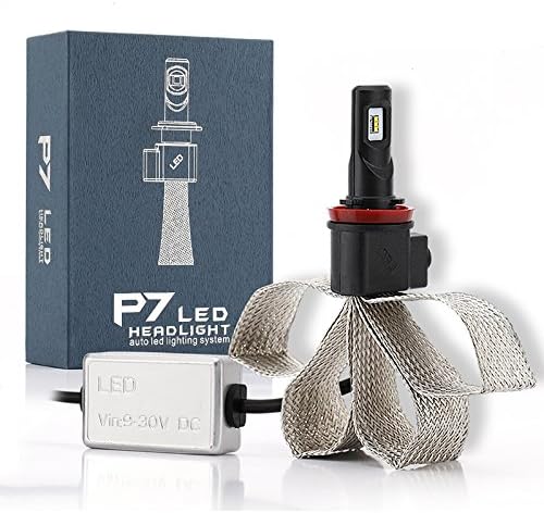 H11/H8/H9 LUMILEDS LED Headlight Bulbs, PHILIPS Cool White Chips, 60W/9,600LM/6,000K Auto Headlamp,All-in-One Conversion Kit,HID or Halogen Head light Replacement, Plug &amp; Play, 9v 36v (H11(H8,H9))