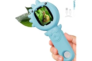 Portable Microscope for Kids & Toddlers, Mini Pocket Handheld Microscope with Photo and Video Function, STEM Educational Scie