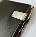 BeeSpring 2PCS Pen Loop Traveler Notebook Leather Pen Holder with Stainless Steel Clip (Black)