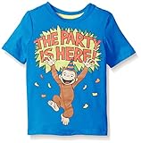 Curious George Little Boys' Toddler Short Sleeve Graphic T-Shirt, Royal, 2T