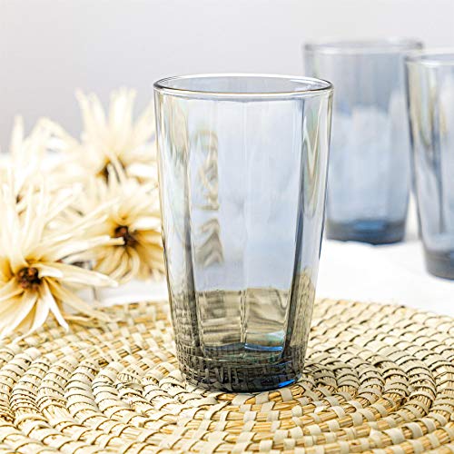 Bormioli Rocco Pulsar Zerfurchter Highball Cocktailgläser Set - 470ml - Blau - Packung mit 24 – Bild 5