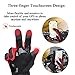 KEMIMOTO Winter Motorcycle Gloves, Rainproof Riding Gloves with Touchscreen for Riding, ATV, UTV, Snowmobile