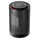 Fitfirst 1200W/600W Ceramic Space Heater, Portable Electric Heater Fan with Adjustable Thermostat, Auto Oscillate, Tip-over And Overheat Protection, Carrying Handle, for Home Office Use