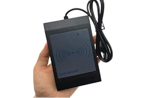 XCRFID 125khz ID Proximity Card Reader with Changeable Key Fobs for Hotel Door Access Control + 5pcs ID Tags + Free Software (XC125CARD Reader)