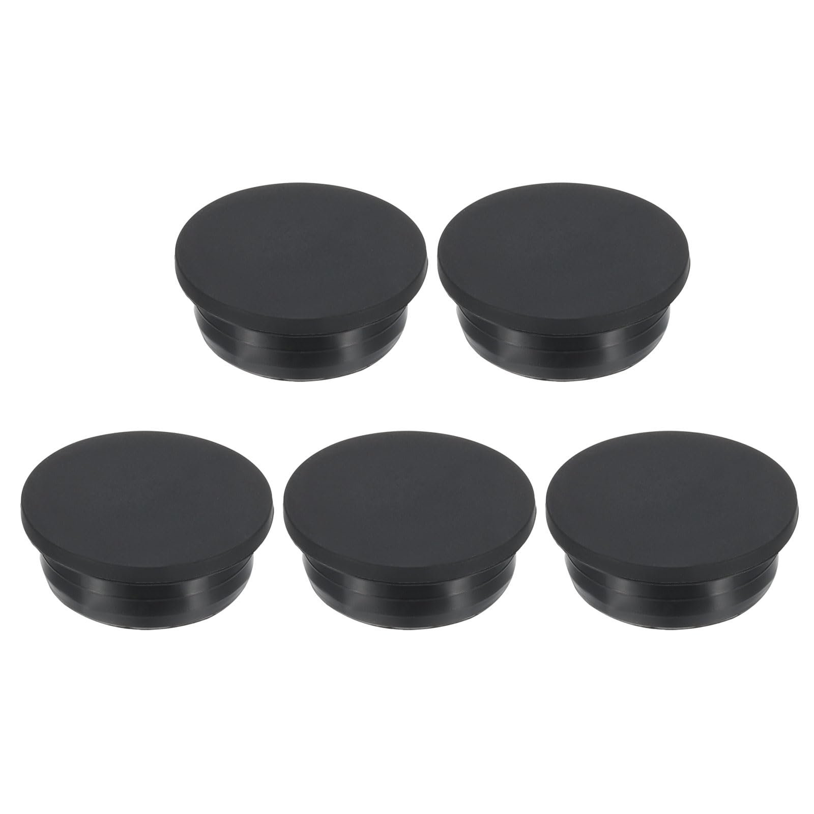 PATIKIL 39.3mm Diameter Silicone Black Rubber Hole Plugs, 5 Pcs, 38-39mm Hole, T-Shape, Waterproof, Dustproof
