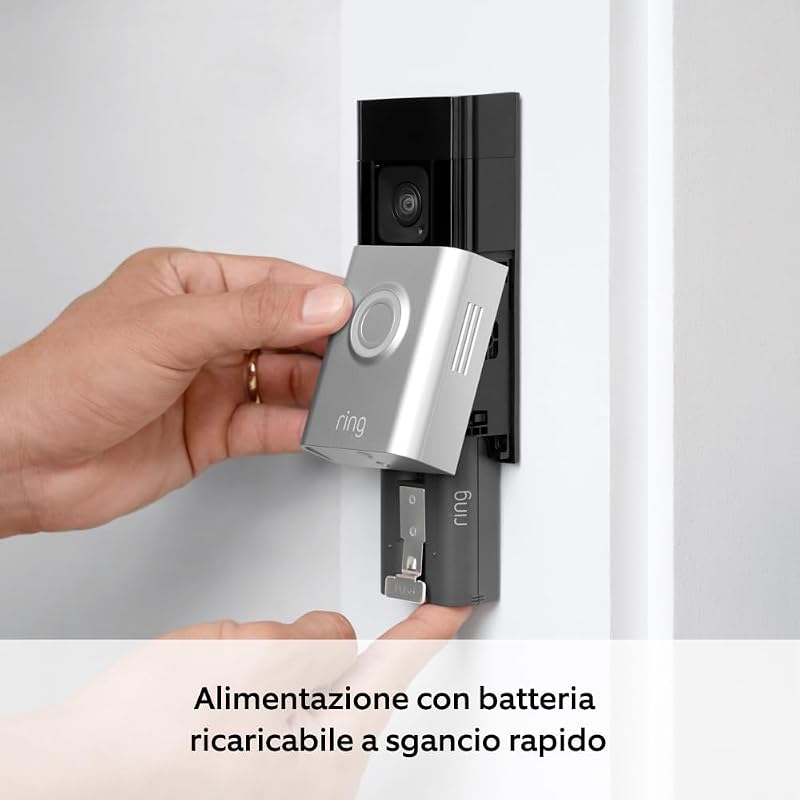 Videocitofono Plus a batteria (Ultimo modello) | Battery Video Doorbell Plus | Videocitofono wireless, videocamera con video in HD a 1536p, batteria ricaricabile | Facile da installare (5 min)