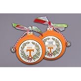 Magnolia Lane Tennessee Volunteers Kickoff Ornament with Ribbon, 3.5-inch Diameter, Bells and Gift Box, Home, Home Décor