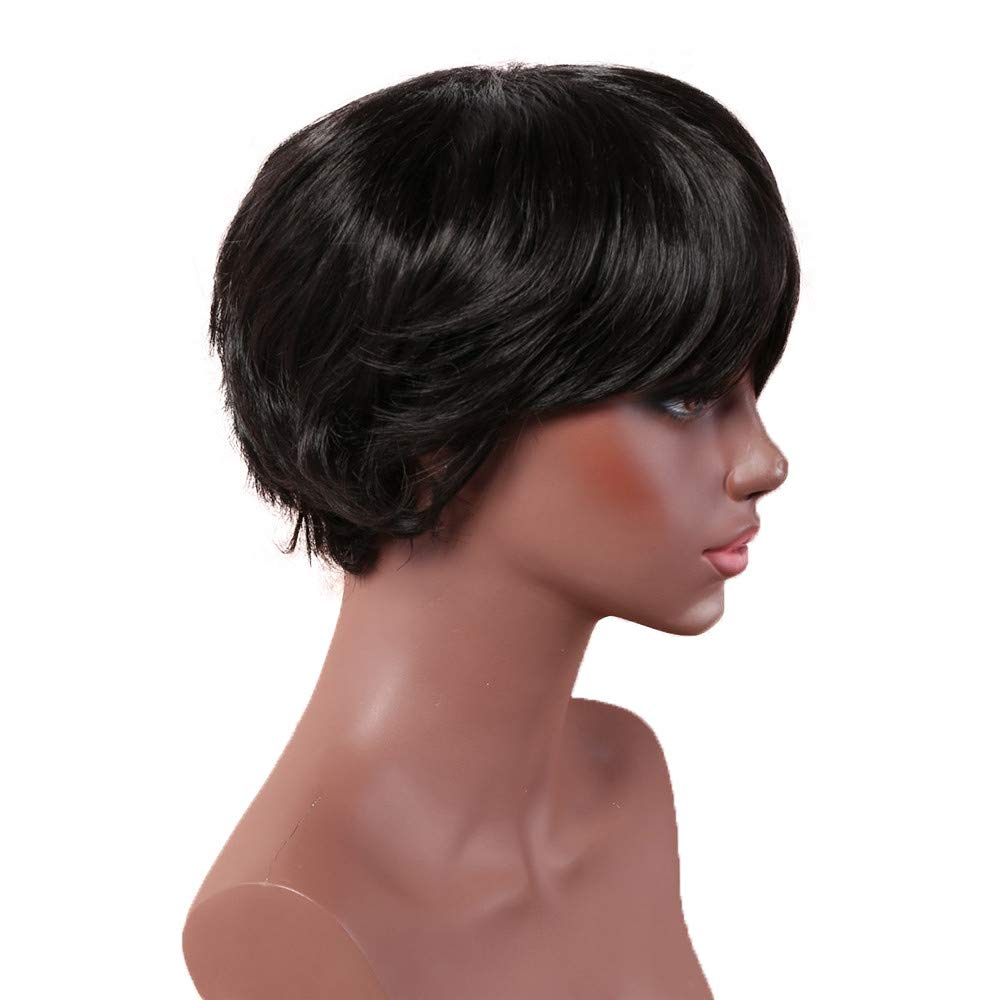 Amazon Com Yiyezi Black Female Short Curly Hair Wig Women S