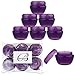 Beauticom 36 Pieces 30G/30ML (1 Oz) Purple Frosted Container Jars with Inner Liners for Scrubs, Oils, Salves, Creams, Lotions, Medication, Cosmetics - BPA Free