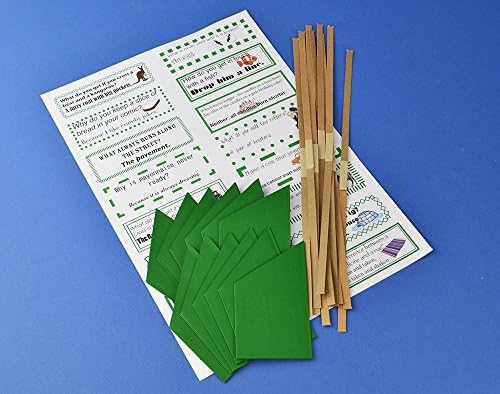 12 Green Paper Hats, Snaps & Jokes for Cracker Making Crafts