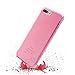 Speira Transparent Case with Reinforced Corners Compatible with iPhone 8 Plus/iPhone 7 Plus, [Anti-Discoloration] [No-Slip Grip] (Hot Pink)