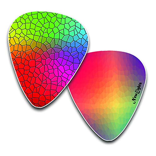 Guitar Picks for Girls (12-Pack) - Colorful Pattern Medium Celluloid Plectrum - Guitar Gifts Stocking Stuffers for Adults Teens Kids Women