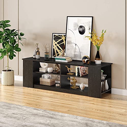 Bestier TV Stand for 55+ inch TV, Wood Entertainment Center for Living