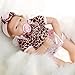 SanyDoll Reborn Baby Doll Soft Silicone 22inch 55cm Magnetic Lovely Lifelike Cute Lovely Baby Cute Leopard Baby Blue Eyes