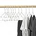 HOUSE DAY Aluminum Alloy Hangers Metal Hangers Non Slip Cloth Hanger Stainless Steel Strong Metal Wire Hangers Clothes Hangers 12 Pack 16.5 Inch,Standard Hangers (Sliver)