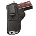 Made in USA 1911 Holster | Ultimate Suede Leather IWB Holsters - Fits All 1911 Handguns | Kimber - Colt - S & W - Sig Sauer - Rock Island & More | Concealed Carry 1911 IWB Holster | Black - Left Hand