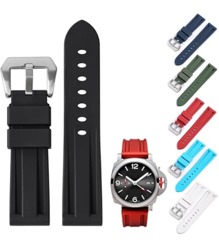 Panerai 用Fabricベルト Lug 24mm パネライ 】純正ベルト アリゲーターホワイト（同色ステッチ