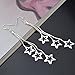 Voberry Fashion Women Alloy Plated Stud Dangle Earings Eardrop Jewelry Silver