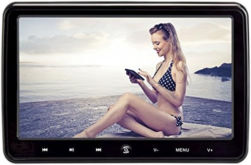 LOSKA 10.1" Portable Ultra Thin Headrest DVD Player Digital HD Car Multimedia Rear-Seat Entertainment System Wide Screen Display Player Headrest Monitor with HDMI Port and Remote Control Black