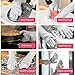 NIROLLE Reusable Silicone Dishwashing Gloves, Pair of Rubber Scrubbing Gloves for Dishes, Wash Cleaning Gloves with Sponge Scrubbers for Washing Kitchen, Bathroom, Car and More (Gray)
