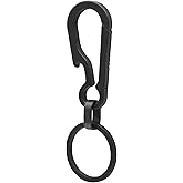 PJYTAC Titanium Carabiner Keychain Clip for Keys, Minimalist Heavy Duty Keychain Key Clip Holder EDC Quick Release Hooks