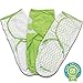 Ziggy Baby Swaddle Blanket Wrap Set Chevron, Dot, Solid, Grey/Green/White, 3 Pack