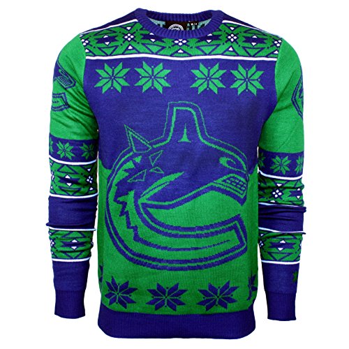 NHL Vancouver Canucks Big Logo Ugly Crew Neck Sweater ...