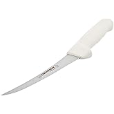 Dexter-Russell S131F-6PCP 6" Curved Boning Knife | SANI-Safe Series | Stainless Steel Blade | White Textured Grip-Tex Plastic Handle | Slip-Resistant | Made in USA