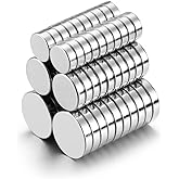 6x2mm, 8x2mm, 10x2mm (20 Each) – 3 Sizes Mini Neodymium Rare Earth Magnets Assortment, Small Round Tiny Magnets for Crafts, D