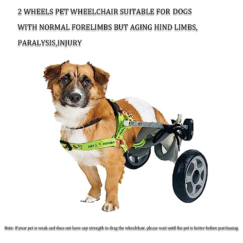 Dog Wheelchair, 2 Wheel Pet Wheelchair, Adjustable Dog Wheelchair For Back Legs Disability