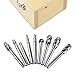 SpeTool Carbide Rotary Burr Set 1/4Inch (6mm) Shank For Aluminum Metals (Non-Ferrous), 9Pcs/Pack