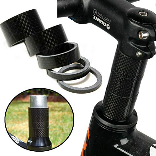 image for Farbetter 12 Pieces Bike Carbon Fiber Headset Spacer Bicycle Stem Spac