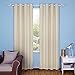 SONGMICS 2 Panel Set Blackout Curtain Thermal Insulated Window Drapes Solid Grommet 52 by 84 inch Beige ULRB210E