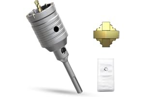 METOTY 2" Concrete Hole Saw,50mm Masonry Hole Saw, with 110mm SDS Plus Shank Connecting Rod for Concrete Brick Cement Stone Wall Drilling Home Improvement