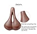 UNISTRENGH Vintage Bike Saddle Brown Leather Hollowed Retro Bicycle Suspension Cruiser Seat Classical Breathable Comfort Cycling Foam Padded Cushionthumb 3