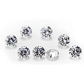 GEPAS Tiny Moissanite Stone 0.8-3.5mm White D Color Round Brilliant VVS1 Small Size Loose Moissanite Gemstone for Custom Diamond Jewely