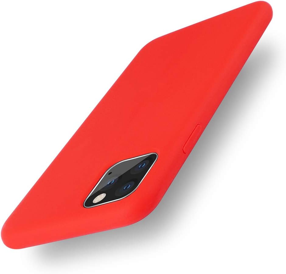 Yajuhoy Designed for iPhone 11 Pro Max Case,Soft Liquid Silicone Slim Rubber Protective Phone Case Cover with Microfiber Lining Compatible with iPhone 11 Pro Max 6.5 inch (2019) - Red