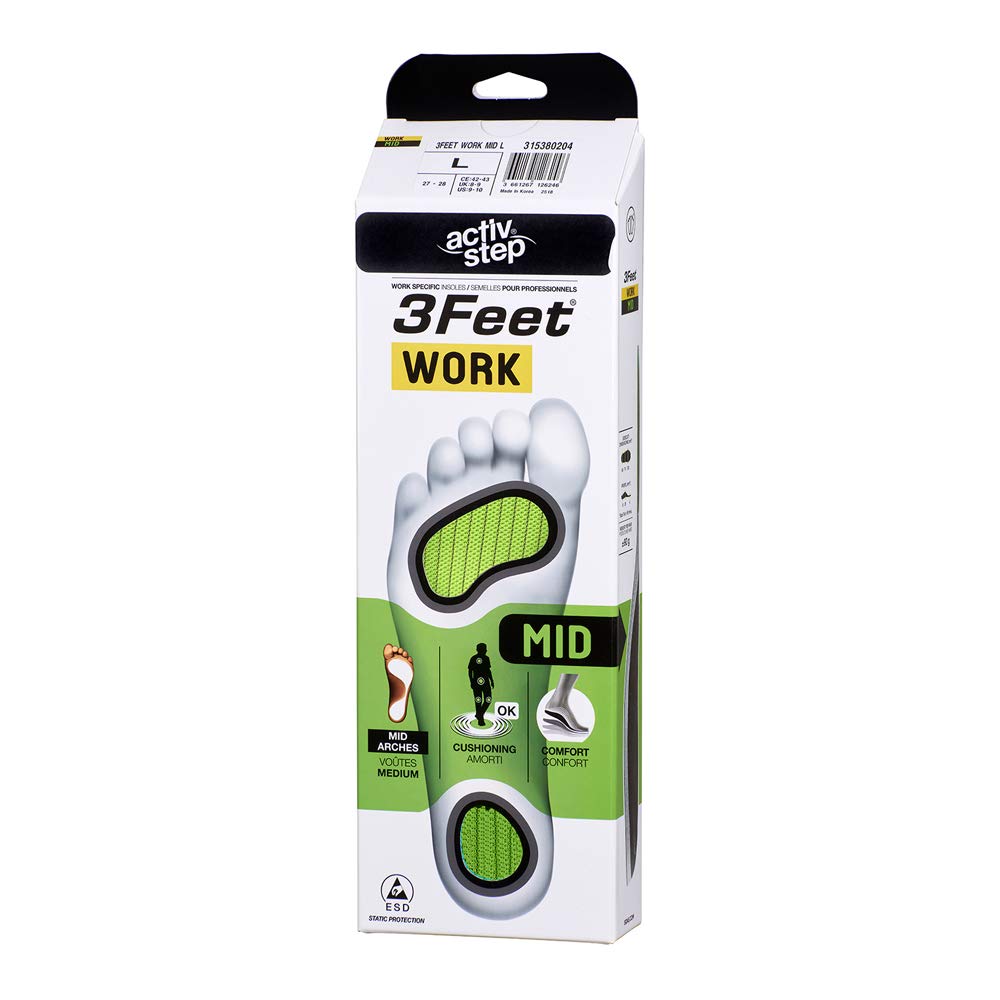 Activ-Step 3Feet Work Footbeds Mid Size 4-5 (Small)
