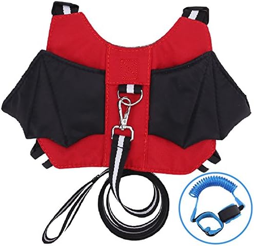 Anti-Lost Baby Safety Walking Harness & Leash Strap Backpack for 1 – 4 Years Old Boy & Girl for Travel Park Hiking + Bonus Safety Wrist Link