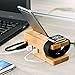 USB Charging Stand - Tendak Phone Stand with 3 USB Port Bamboo Wood Charging Dock Station for 38mm and 42mm Apple Watch & iPhone 6 6 Plus 5S 5 7 7 Plus and Other Smartphone