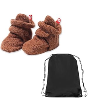 Unisex-Baby Newborn Cozie Fleece Bootie and Drawstring Athletic Bag