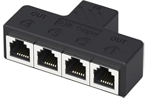 ljhnba 3 Way / 4Way RJ11 6P6C Telephone Jacks Splitters Adapter Port for Home and Use Strong Anti-Interference Ability Teleph