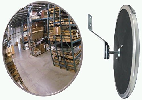 #1 Industrial Rated 12" Dia. Acrylic Indoor/Outdoor Safety &amp; Security Convex Mirror Made in the USA