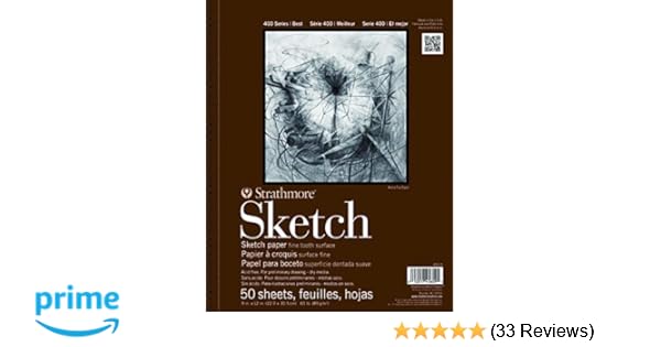 Strathmore 455 11 400 Series Sketch Pad 11x14 Wire Bound 50 Sheets