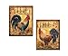 wallsthatspeak 2 Countryside Roosters Country Kitchen Art Prints Posters 8x10 Barnyard