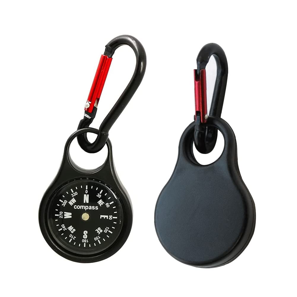 Shiwaki Alloy Carabiner Compass Belt Clips Outdoor Camping Accessory With Keychain
